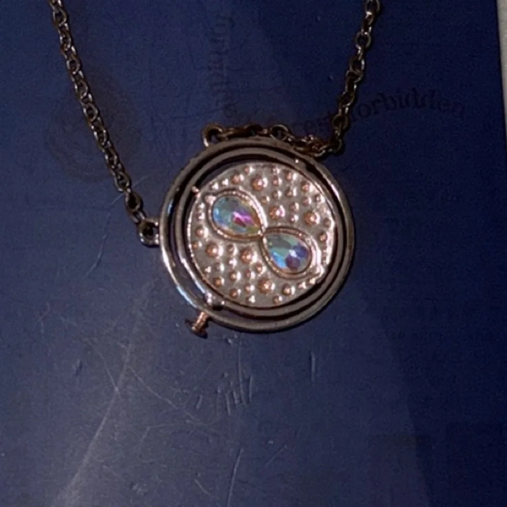 Harry Potter Time Turner Necklace Wizarding World Hermione Spinning Pendant